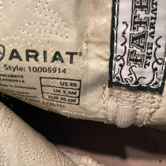 Ariat Fatbaby Western Boots Women's Sz 6B Leather Two-Tone Brown Rodeo Cowgirl - Picture 10 of 11